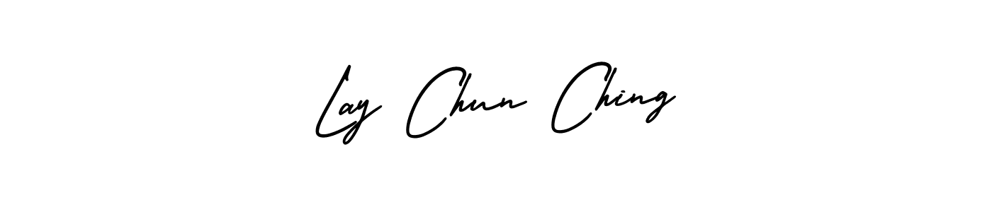 if you are searching for the best signature style for your name Lay Chun Ching. so please give up your signature search. here we have designed multiple signature styles  using AmerikaSignatureDemo-Regular. Lay Chun Ching signature style 3 images and pictures png