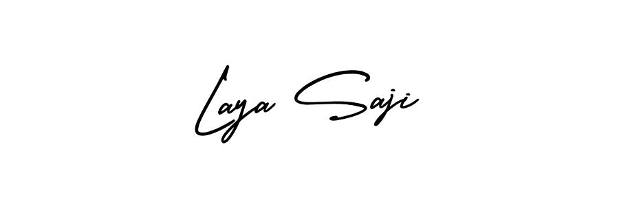 Create a beautiful signature design for name Laya Saji. With this signature (AmerikaSignatureDemo-Regular) fonts, you can make a handwritten signature for free. Laya Saji signature style 3 images and pictures png