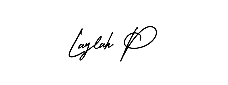 Make a beautiful signature design for name Laylah P. With this signature (AmerikaSignatureDemo-Regular) style, you can create a handwritten signature for free. Laylah P signature style 3 images and pictures png