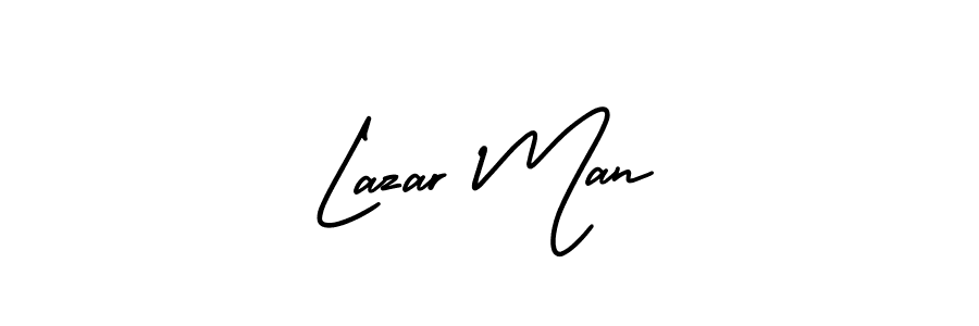 AmerikaSignatureDemo-Regular is a professional signature style that is perfect for those who want to add a touch of class to their signature. It is also a great choice for those who want to make their signature more unique. Get Lazar Man name to fancy signature for free. Lazar Man signature style 3 images and pictures png