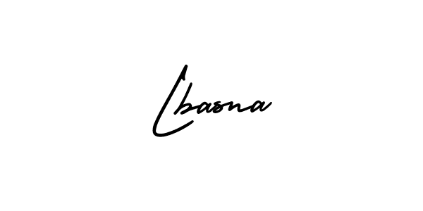 How to make Lbasna name signature. Use AmerikaSignatureDemo-Regular style for creating short signs online. This is the latest handwritten sign. Lbasna signature style 3 images and pictures png