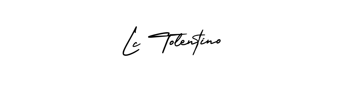 Design your own signature with our free online signature maker. With this signature software, you can create a handwritten (AmerikaSignatureDemo-Regular) signature for name Lc Tolentino. Lc Tolentino signature style 3 images and pictures png