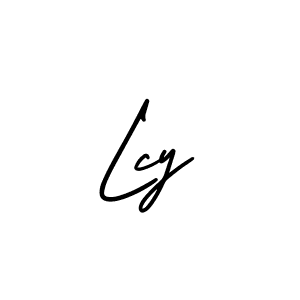 How to make Lcy name signature. Use AmerikaSignatureDemo-Regular style for creating short signs online. This is the latest handwritten sign. Lcy signature style 3 images and pictures png