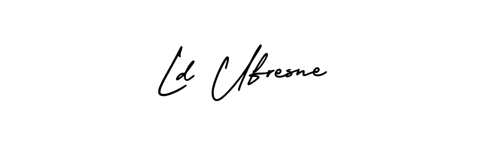 Make a beautiful signature design for name Ld Ufresne. With this signature (AmerikaSignatureDemo-Regular) style, you can create a handwritten signature for free. Ld Ufresne signature style 3 images and pictures png