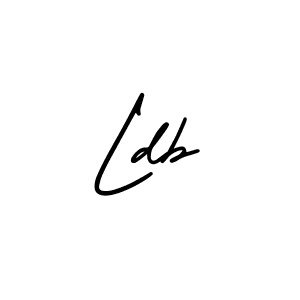 Ldb stylish signature style. Best Handwritten Sign (AmerikaSignatureDemo-Regular) for my name. Handwritten Signature Collection Ideas for my name Ldb. Ldb signature style 3 images and pictures png