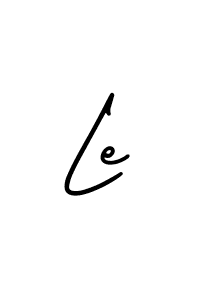 Le stylish signature style. Best Handwritten Sign (AmerikaSignatureDemo-Regular) for my name. Handwritten Signature Collection Ideas for my name Le. Le signature style 3 images and pictures png