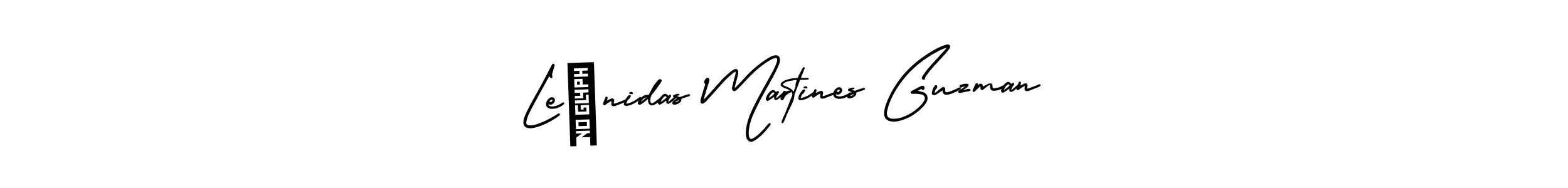 How to make Leónidas Martines Guzman name signature. Use AmerikaSignatureDemo-Regular style for creating short signs online. This is the latest handwritten sign. Leónidas Martines Guzman signature style 3 images and pictures png