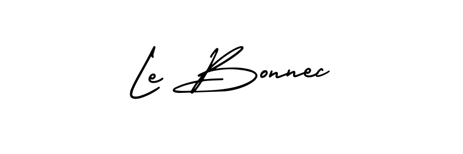 How to make Le Bonnec name signature. Use AmerikaSignatureDemo-Regular style for creating short signs online. This is the latest handwritten sign. Le Bonnec signature style 3 images and pictures png