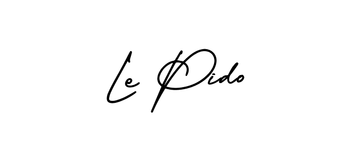 How to make Le Pido name signature. Use AmerikaSignatureDemo-Regular style for creating short signs online. This is the latest handwritten sign. Le Pido signature style 3 images and pictures png