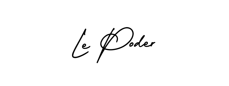 How to Draw Le Poder signature style? AmerikaSignatureDemo-Regular is a latest design signature styles for name Le Poder. Le Poder signature style 3 images and pictures png