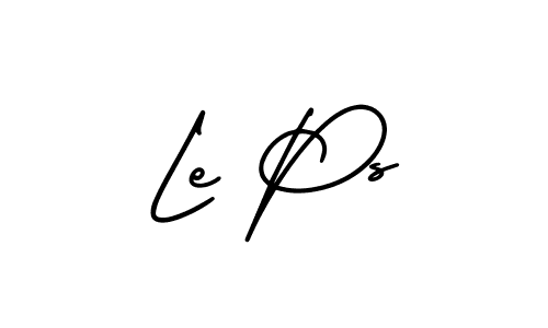 How to make Le Ps name signature. Use AmerikaSignatureDemo-Regular style for creating short signs online. This is the latest handwritten sign. Le Ps signature style 3 images and pictures png
