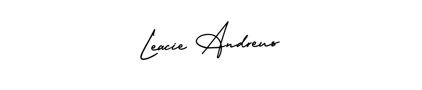 Leacie Andreus stylish signature style. Best Handwritten Sign (AmerikaSignatureDemo-Regular) for my name. Handwritten Signature Collection Ideas for my name Leacie Andreus. Leacie Andreus signature style 3 images and pictures png