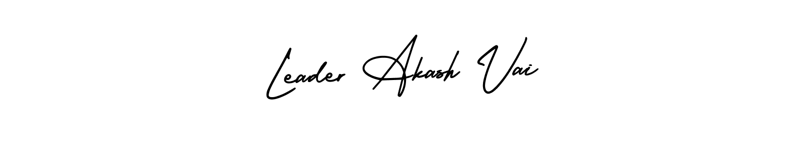 Make a beautiful signature design for name Leader Akash Vai. With this signature (AmerikaSignatureDemo-Regular) style, you can create a handwritten signature for free. Leader Akash Vai signature style 3 images and pictures png