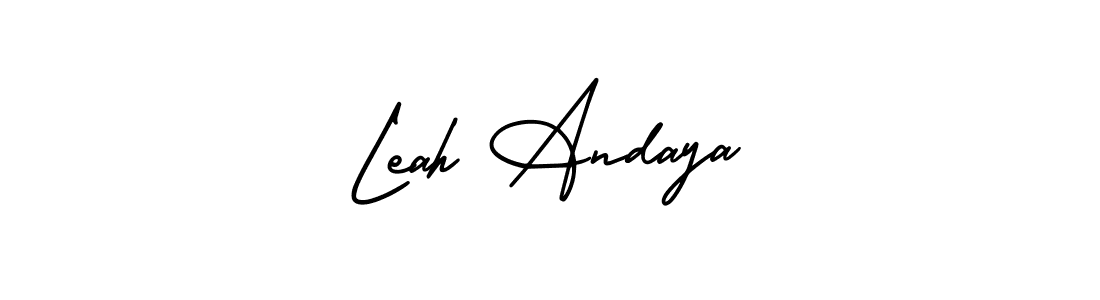 How to make Leah Andaya name signature. Use AmerikaSignatureDemo-Regular style for creating short signs online. This is the latest handwritten sign. Leah Andaya signature style 3 images and pictures png