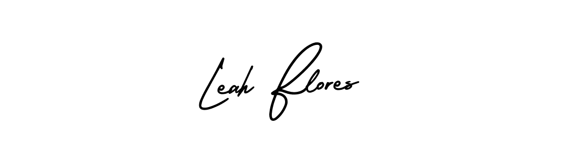 Leah Flores stylish signature style. Best Handwritten Sign (AmerikaSignatureDemo-Regular) for my name. Handwritten Signature Collection Ideas for my name Leah Flores. Leah Flores signature style 3 images and pictures png