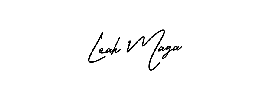 The best way (AmerikaSignatureDemo-Regular) to make a short signature is to pick only two or three words in your name. The name Leah Maga include a total of six letters. For converting this name. Leah Maga signature style 3 images and pictures png
