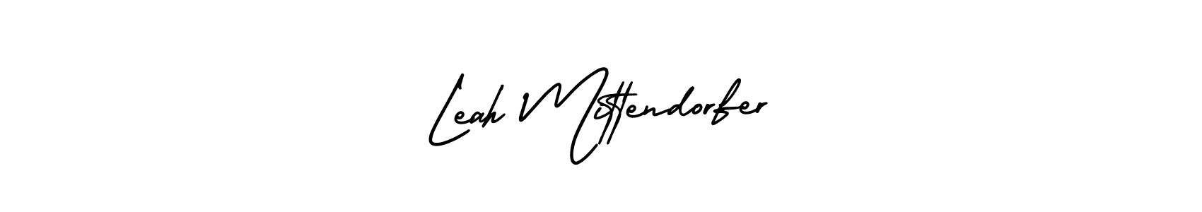 AmerikaSignatureDemo-Regular is a professional signature style that is perfect for those who want to add a touch of class to their signature. It is also a great choice for those who want to make their signature more unique. Get Leah Mittendorfer name to fancy signature for free. Leah Mittendorfer signature style 3 images and pictures png