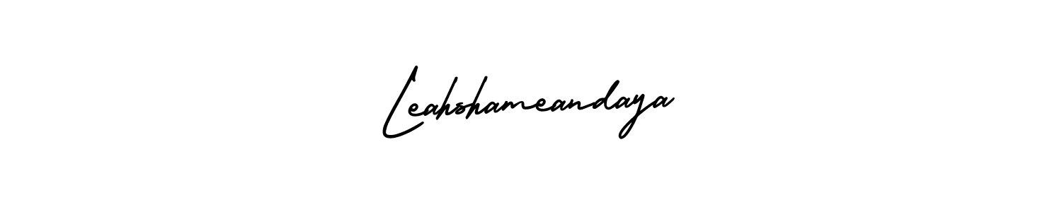 Design your own signature with our free online signature maker. With this signature software, you can create a handwritten (AmerikaSignatureDemo-Regular) signature for name Leahshameandaya. Leahshameandaya signature style 3 images and pictures png