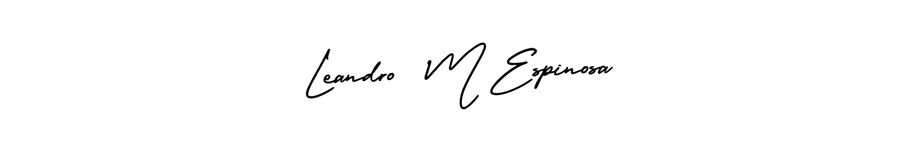 Similarly AmerikaSignatureDemo-Regular is the best handwritten signature design. Signature creator online .You can use it as an online autograph creator for name Leandro  M Espinosa. Leandro  M Espinosa signature style 3 images and pictures png