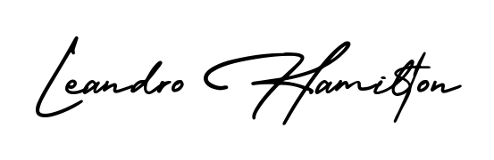 How to make Leandro Hamilton name signature. Use AmerikaSignatureDemo-Regular style for creating short signs online. This is the latest handwritten sign. Leandro Hamilton signature style 3 images and pictures png