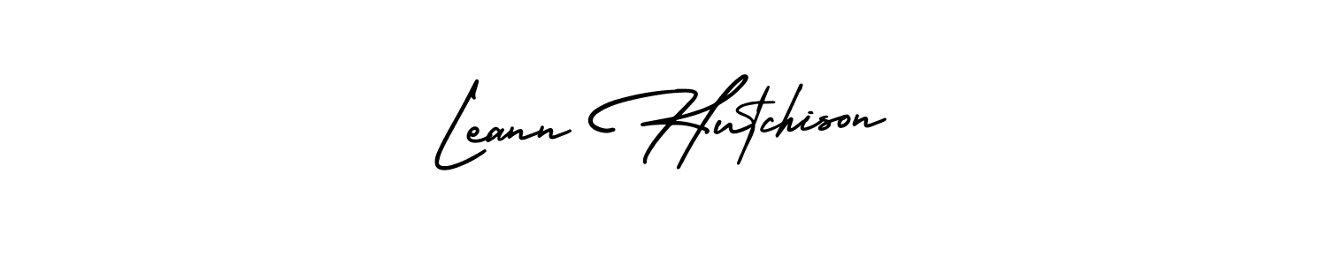 How to make Leann Hutchison name signature. Use AmerikaSignatureDemo-Regular style for creating short signs online. This is the latest handwritten sign. Leann Hutchison signature style 3 images and pictures png