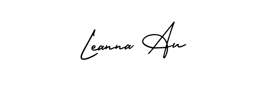 Use a signature maker to create a handwritten signature online. With this signature software, you can design (AmerikaSignatureDemo-Regular) your own signature for name Leanna Au. Leanna Au signature style 3 images and pictures png