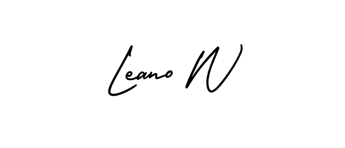 Make a beautiful signature design for name Leano W. With this signature (AmerikaSignatureDemo-Regular) style, you can create a handwritten signature for free. Leano W signature style 3 images and pictures png