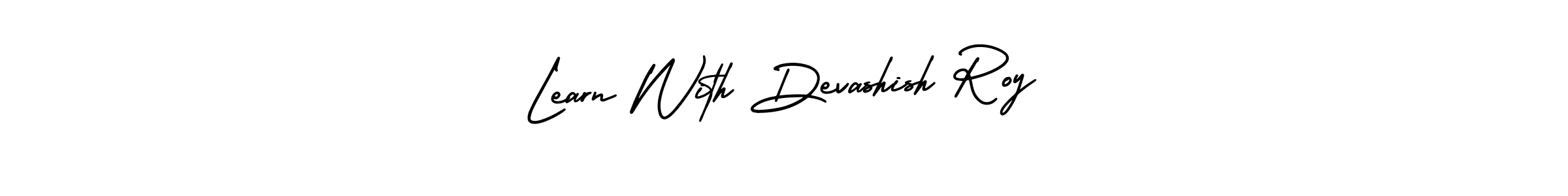 Similarly AmerikaSignatureDemo-Regular is the best handwritten signature design. Signature creator online .You can use it as an online autograph creator for name Learn With Devashish Roy. Learn With Devashish Roy signature style 3 images and pictures png