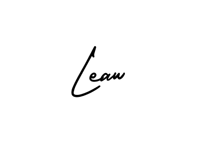 How to make Leaw name signature. Use AmerikaSignatureDemo-Regular style for creating short signs online. This is the latest handwritten sign. Leaw signature style 3 images and pictures png