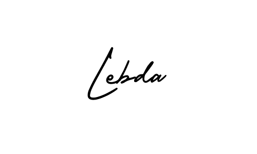 if you are searching for the best signature style for your name Lebda. so please give up your signature search. here we have designed multiple signature styles  using AmerikaSignatureDemo-Regular. Lebda signature style 3 images and pictures png