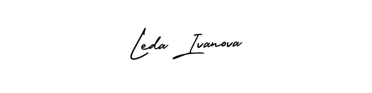 How to Draw Leda Ivanova signature style? AmerikaSignatureDemo-Regular is a latest design signature styles for name Leda Ivanova. Leda Ivanova signature style 3 images and pictures png