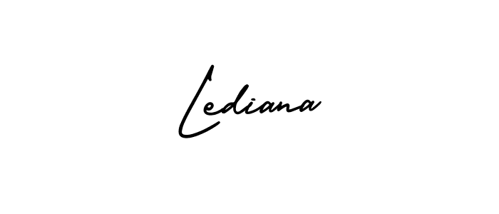 Make a beautiful signature design for name Lediana. With this signature (AmerikaSignatureDemo-Regular) style, you can create a handwritten signature for free. Lediana signature style 3 images and pictures png