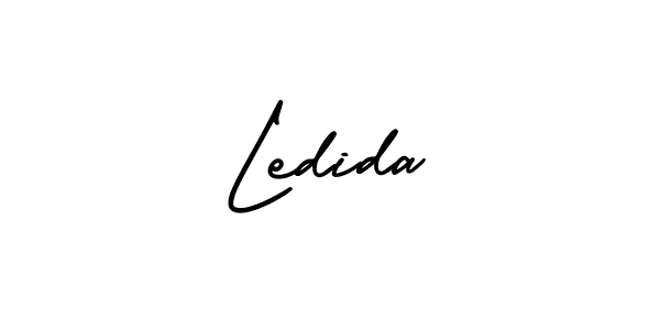 How to make Ledida signature? AmerikaSignatureDemo-Regular is a professional autograph style. Create handwritten signature for Ledida name. Ledida signature style 3 images and pictures png