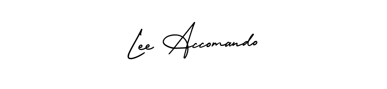 Use a signature maker to create a handwritten signature online. With this signature software, you can design (AmerikaSignatureDemo-Regular) your own signature for name Lee Accomando. Lee Accomando signature style 3 images and pictures png