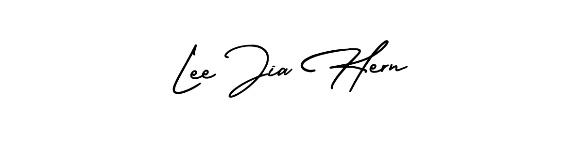 The best way (AmerikaSignatureDemo-Regular) to make a short signature is to pick only two or three words in your name. The name Lee Jia Hern include a total of six letters. For converting this name. Lee Jia Hern signature style 3 images and pictures png