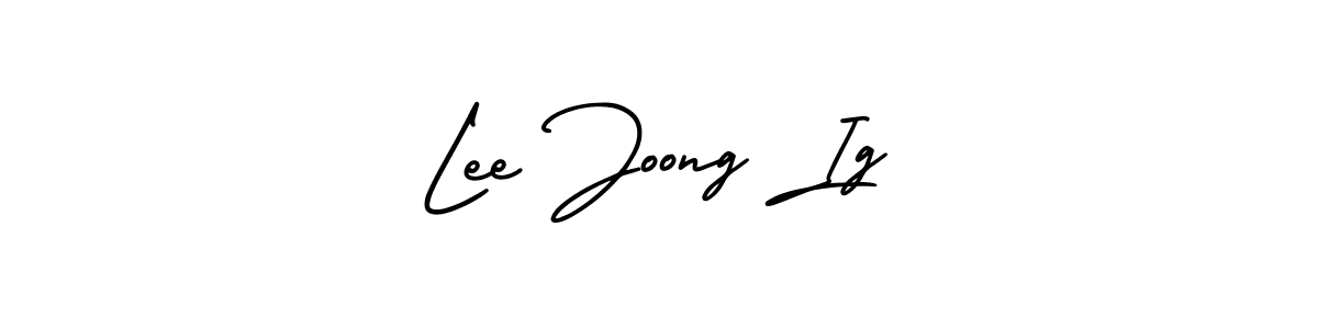 The best way (AmerikaSignatureDemo-Regular) to make a short signature is to pick only two or three words in your name. The name Lee Joong Ig include a total of six letters. For converting this name. Lee Joong Ig signature style 3 images and pictures png