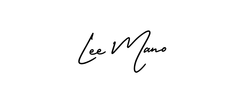 Design your own signature with our free online signature maker. With this signature software, you can create a handwritten (AmerikaSignatureDemo-Regular) signature for name Lee Mano. Lee Mano signature style 3 images and pictures png