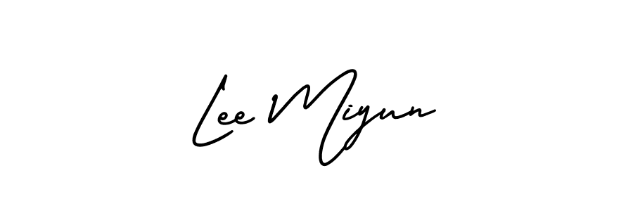 Create a beautiful signature design for name Lee Miyun. With this signature (AmerikaSignatureDemo-Regular) fonts, you can make a handwritten signature for free. Lee Miyun signature style 3 images and pictures png