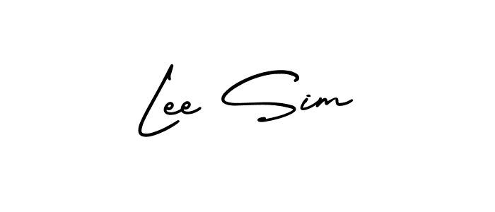 It looks lik you need a new signature style for name Lee Sim. Design unique handwritten (AmerikaSignatureDemo-Regular) signature with our free signature maker in just a few clicks. Lee Sim signature style 3 images and pictures png