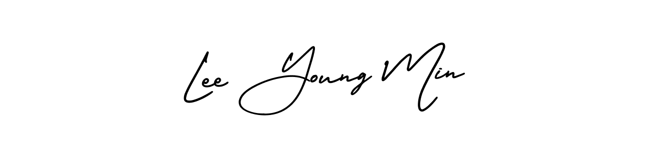 Make a beautiful signature design for name Lee Young Min. With this signature (AmerikaSignatureDemo-Regular) style, you can create a handwritten signature for free. Lee Young Min signature style 3 images and pictures png