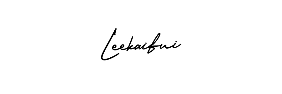 The best way (AmerikaSignatureDemo-Regular) to make a short signature is to pick only two or three words in your name. The name Leekaifui include a total of six letters. For converting this name. Leekaifui signature style 3 images and pictures png