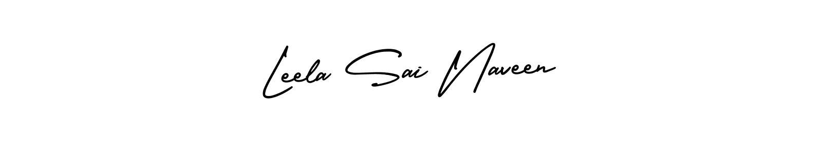 Make a beautiful signature design for name Leela Sai Naveen. With this signature (AmerikaSignatureDemo-Regular) style, you can create a handwritten signature for free. Leela Sai Naveen signature style 3 images and pictures png