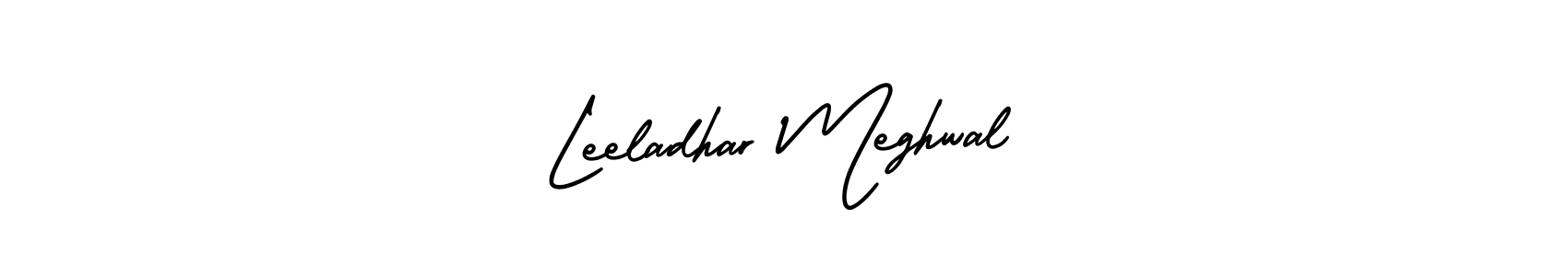 Make a beautiful signature design for name Leeladhar Meghwal. With this signature (AmerikaSignatureDemo-Regular) style, you can create a handwritten signature for free. Leeladhar Meghwal signature style 3 images and pictures png