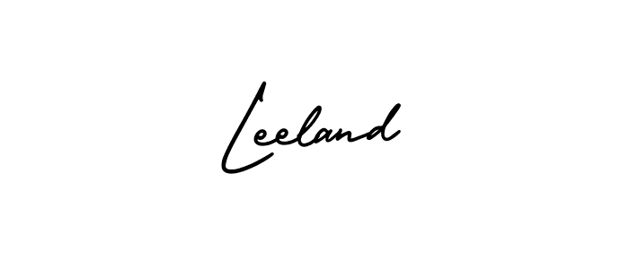 Design your own signature with our free online signature maker. With this signature software, you can create a handwritten (AmerikaSignatureDemo-Regular) signature for name Leeland. Leeland signature style 3 images and pictures png