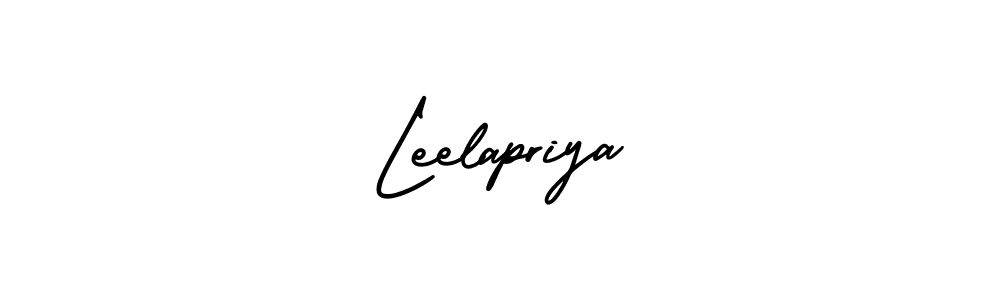 You should practise on your own different ways (AmerikaSignatureDemo-Regular) to write your name (Leelapriya) in signature. don't let someone else do it for you. Leelapriya signature style 3 images and pictures png