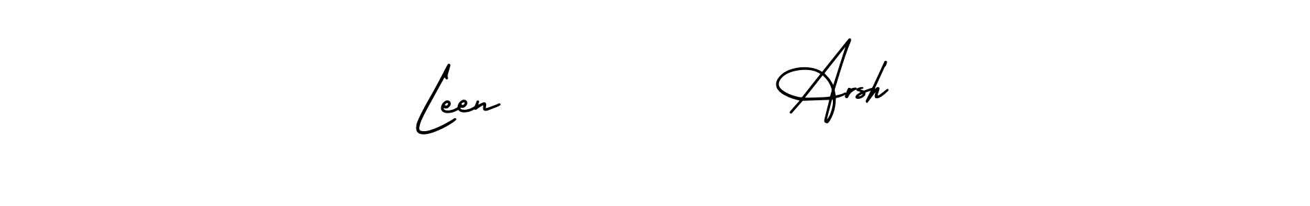 Make a beautiful signature design for name Leen           Arsh. With this signature (AmerikaSignatureDemo-Regular) style, you can create a handwritten signature for free. Leen           Arsh signature style 3 images and pictures png