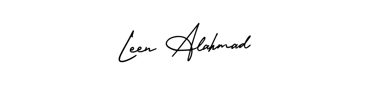 How to make Leen Alahmad name signature. Use AmerikaSignatureDemo-Regular style for creating short signs online. This is the latest handwritten sign. Leen Alahmad signature style 3 images and pictures png