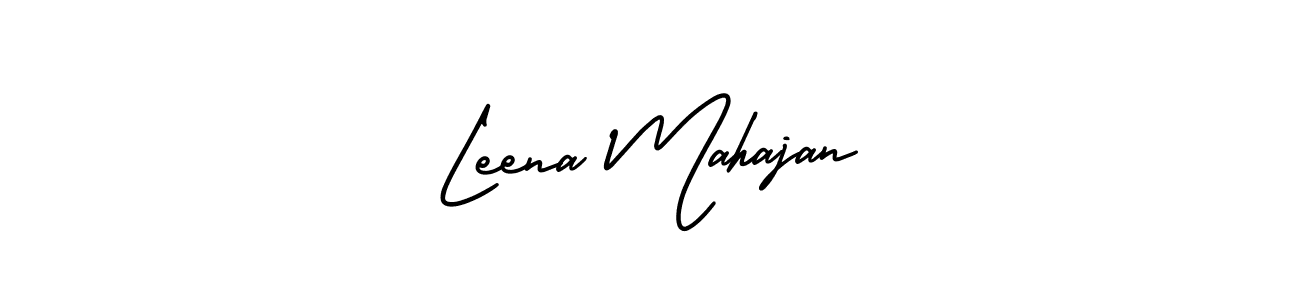 How to make Leena Mahajan signature? AmerikaSignatureDemo-Regular is a professional autograph style. Create handwritten signature for Leena Mahajan name. Leena Mahajan signature style 3 images and pictures png