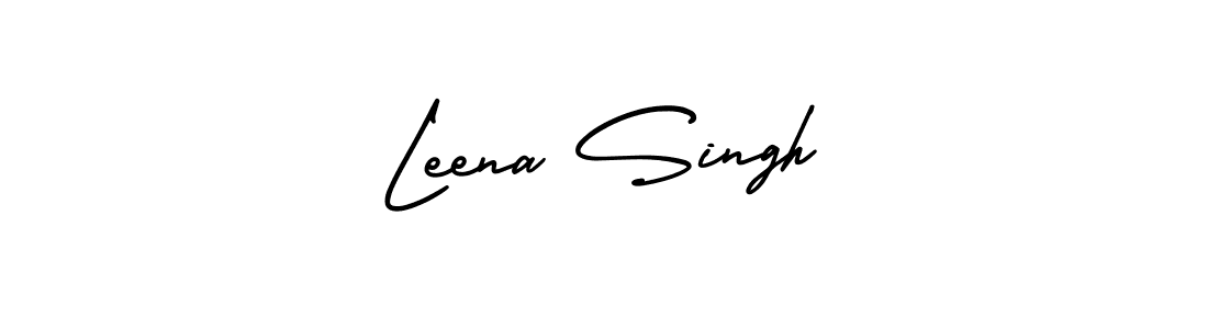 How to make Leena Singh name signature. Use AmerikaSignatureDemo-Regular style for creating short signs online. This is the latest handwritten sign. Leena Singh signature style 3 images and pictures png