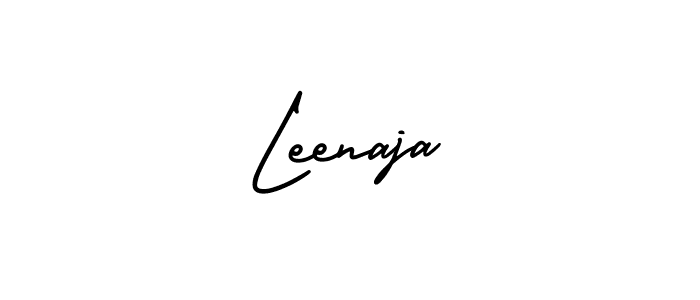 You should practise on your own different ways (AmerikaSignatureDemo-Regular) to write your name (Leenaja) in signature. don't let someone else do it for you. Leenaja signature style 3 images and pictures png